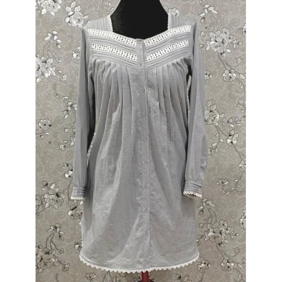 SoieRose Victorian Cotton Nightgown with Lace Yoke & Pintuck Detail – SR-1230 - Picture 2 of 8